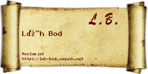Léh Bod névjegykártya