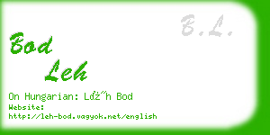 bod leh business card